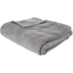 Atmosphera - Plaid microfibre 125x150 créateur d'intérieur - Gris