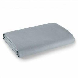 Drap plat 1 place et 2 places 100% coton/57 fils/cm² - gris clair - 180 x 290 cm pour lit 1 place