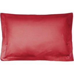 Taie d'oreiller uni 100% coton alto 50x80 cm - Rouge Garance