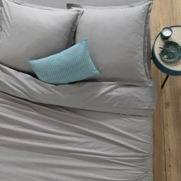 Atmosphera - Housse Couette 2 places 240x220cm gris créateur d'intérieur - Gris souris