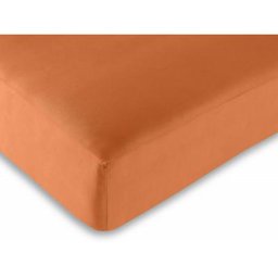 Drap housse Orange 200 x 200 cm / 100% coton / 57 fils/cm King size - Orange