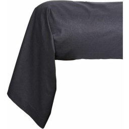 Taie de traversin 100% coton bio 45 x 185 cm organic - noir fusain