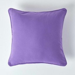 Housse de coussin Uni Violet, 60 x 60 cm - Violet - Homescapes