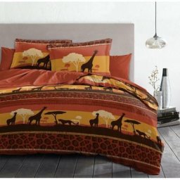 Home Linge Passion - safari Parure de couette microfibre - Chocolat - 220x240 cm - Chocolat