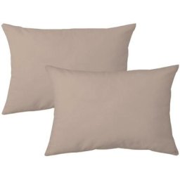 Taie d'oreiller lago polyester microfibre 50x70 cm - Marron Taupe