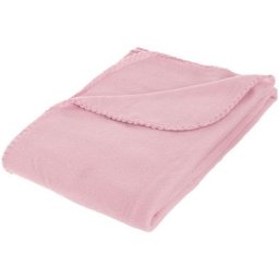 Atmosphera - Plaid polaire rose 125x150 créateur d'intérieur - Rose clair