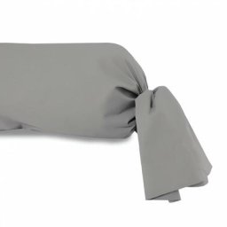 Soleil D'ocre - Taie de traversin 45x135 cm en coton 57 Fils gris - Gris