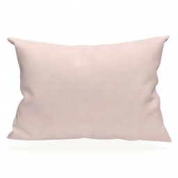 Soleil D'ocre - Taie d'oreiller rectangle us 50x75 cm en coton uni 57 Fils rose - Rose