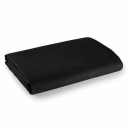 Drap plat 100% coton / 57 fils/cm² - noir - 240 x 300 cm pour lit 2 places - Noir
