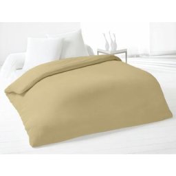 Housse de couette 220x240 cm coton uni beige - Taupe