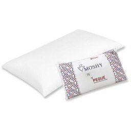 Moshy petit oreiller 70 cm blanc avec double housse 100% coton et 100% polyester microfibre