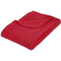 Plaid polaire rouge 125x150 - Atmosphera créateur d'intérieur - Rouge