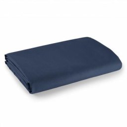 Drap plat 100% coton / 57 fils/cm² - marine - 240 x 300 cm pour lit 2 places - Marine