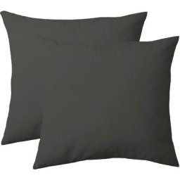 Taie d'oreiller lago polyester microfibre 63x63 cm - Noir