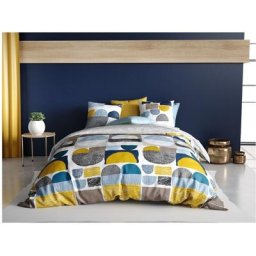 1001kdo Hygiene&beaute - Housse de couette + 2 taies 220 x 240 cm Astra