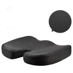 Coussin Chaise Bureau - Coussin Ergonomique et Orthopédique en Mousse à Mémoire de Forme – Noir,