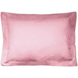 Taie d'oreiller uni 100% coton alto 40x60 cm - Rose Macaron