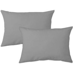 Taie d'oreiller lago polyester microfibre 50x70 cm - Gris Anthracite