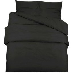 Ensemble de housse de couette Noir 200x200 cm Coton Vidaxl Noir