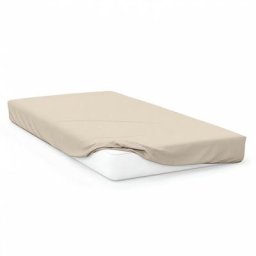 Drap housse en coton 57 fils 70x140 cm bebe écru, par Soleil D'ocre Ecru