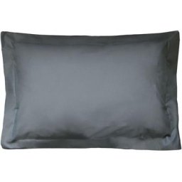 Taie d'oreiller uni 100% coton alto 50x80 cm - Gris Manhattan