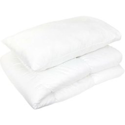 Pack couette 120x150 garnissage 100% polyester 200g/m2 et oreiller 40x60 cm gavroche blanc - Blanc