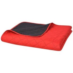Vidaxl - Couvre-lit matelassé double-face Rouge et noir 230x260 cm Red and black