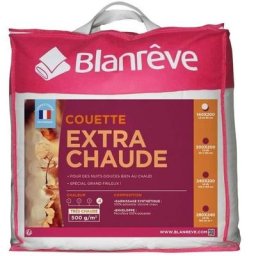 Couette extra chaude en microfibre - 140 x 200 cm - Blanc - Blanreve