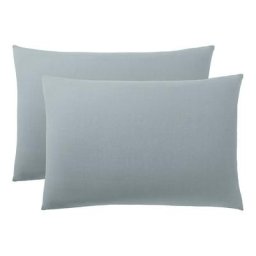 Univers Decor - Lot de 2 taies d'oreiller 50 x 70 cm / 100% coton 57 fils/cm² - Gris Clair - Gris