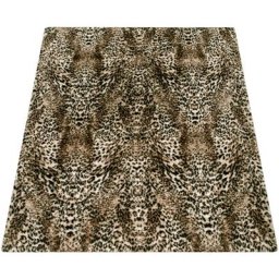 Paco Home - Tapis Poils Longs Tapis Peau Fausse Fourrure Design Léopards Lavable Doux Beige 80x150