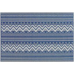 Beliani - Tapis d'Extérieur Boho 120 x 180 cm en Polypropylène Bleu et Blanc Nagpur - Bleu