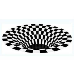 Trou sans fond 3D Illusion d'optique zone tapis de sol salle 80cm