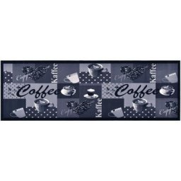 Vidaxl - Tapis de cuisine lavable Bleu café 60x300 cm coffee blue