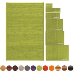 Tapis de salon en bambou vert 200x140 cm