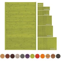 Tapis d'allée en bambou vert 90x60 cm