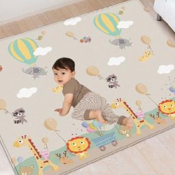 Freosen - Tapis de Jeu enfant bébé 200x180 cm de sol en mousse Tapis Ramper Zone pour Enfants