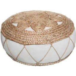 Atmosphera - Coussin de sol D43x18cm en jute ajouré créateur d'intérieur - Multicolore