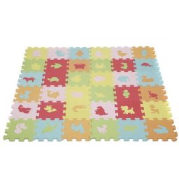 Puzzle Tapis de Jeu, 36 Pcs Doux eva Mousse Tapis De Jeu Animaux Motif Tapis De Jeu en Mousse pour