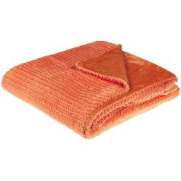 Plaid Orange 200 x 220 cm Couvre-Lit Très Doux Haute Qualité pour Chambre Cosy Bjas - Orange