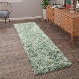 Paco Home - Tapis De Salon Fausse Fourrure Imitation Shaggy Coussins De Sol Forme Cœur Rond 50x150