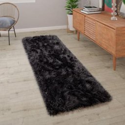 Paco Home - Tapis De Salon Fausse Fourrure Imitation Shaggy Coussins De Sol Forme Cœur Rond 80x150