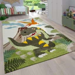 Paco Home - Tapis Pour Enfant Poils Ras Chambre Enfant avec Motifs Animaux et Jungle 140x200 cm,