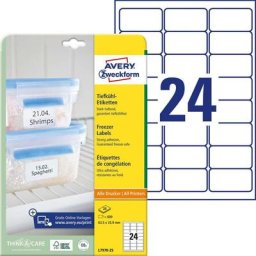 Etiquette pour produits surgelés Avery-zweckform L7970-25 63.5 x 33.9 mm papier blanc 600 pc(s)