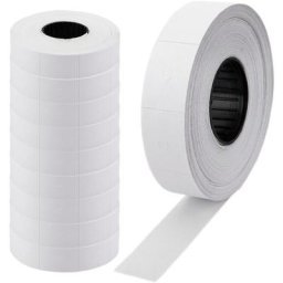 Rouleau de 1000 étiquettes adhésives permanentes blanches 23x16 mm lot de 10