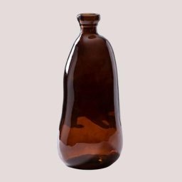 Vase en verre recyclé 50 cm Boyte Sklum Brun Caramel