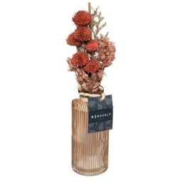Bouquet de fleurs séchées en vase Wonder Atmosphera créateur d'intérieur - Blush