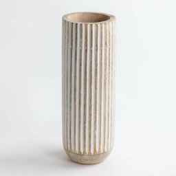 Sklum - Vase en Bois de Manguier Zandai Bois blanc vintage Bois blanc vintage