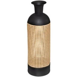 Vase Cannage Arbela en Métal H60 -5 Atmosphera créateur d'intérieur - Noir