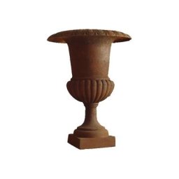Vase Médicis fonte rouille 46x62cm
