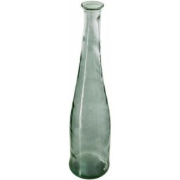 Vase en verre recyclé - D 18 x H 79 cm - Vert kaki - Livraison gratuite - Transparent